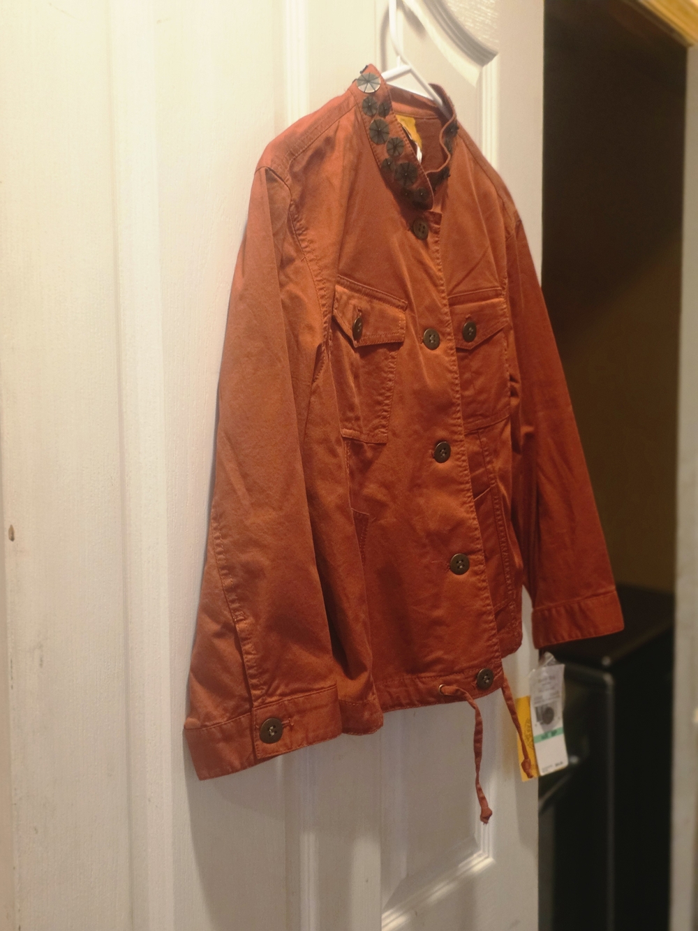 Ruby Rd. Rust Orange Button-Front Jacket - Picture 4 of 9